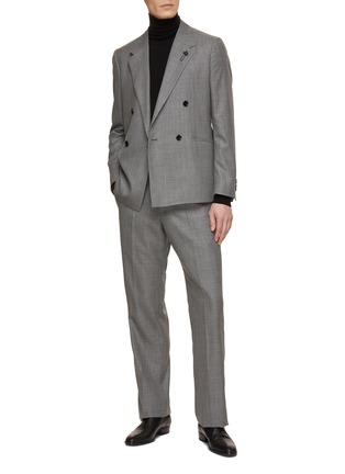Figure View - Click To Enlarge - LARDINI - Double Breasted Wool Silk Suit