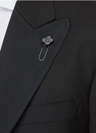 Detail View - Click To Enlarge - LARDINI - Single Breasted Wool Smoking Evening Suit