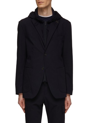 Main View - Click To Enlarge - PAUL & SHARK - Hooded Detachable Blazer