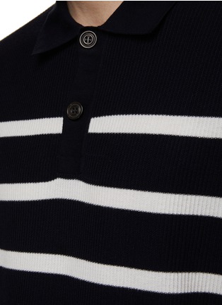  - PAUL & SHARK - Contrast Stripe Cotton Knit Polo Shirt