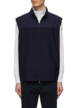 Main View - Click To Enlarge - PAUL & SHARK - Loro Piana Silk Wool Padded Vest