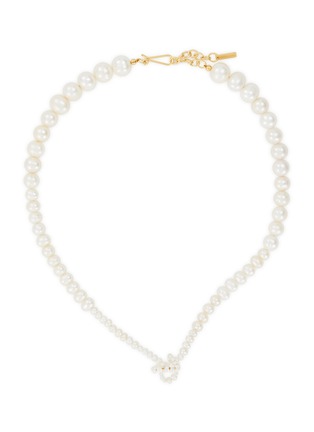 Main View - Click To Enlarge - COMPLETEDWORKS - Loop‐the‐Loop Freshwater Pearl 14K Gold Plated Sterling Silver Necklace