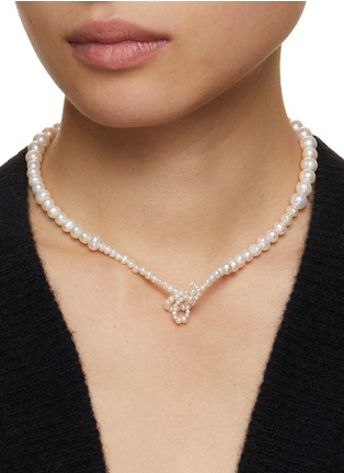 Figure View - Click To Enlarge - COMPLETEDWORKS - Loop‐the‐Loop Freshwater Pearl 14K Gold Plated Sterling Silver Necklace