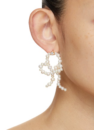Figure View - Click To Enlarge - COMPLETEDWORKS - Loop‐the‐Loop Freshwater Pearl 14K Gold Plated Sterling Silver Earrings