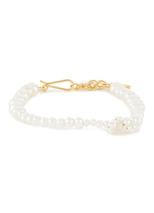 Main View - Click To Enlarge - COMPLETEDWORKS - Loop‐the‐Loop Freshwater Pearl 14K Gold Plated Sterling Silver Bracelet