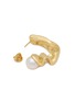 Detail View - Click To Enlarge - COMPLETEDWORKS - Crumple II Freshwater Pearl 14K Gold Plated Sterling Silver Mismatched Earrings