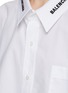 - BALENCIAGA - Logo Collar Poplin Shirt
