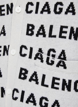  - BALENCIAGA - Horizontal Logo Wool Cardigan