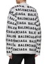 Back View - Click To Enlarge - BALENCIAGA - Horizontal Logo Wool Cardigan