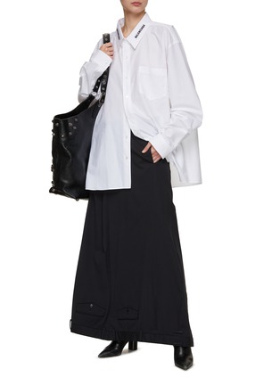 Figure View - Click To Enlarge - BALENCIAGA - Waitband Hem Tailored Maxi Skirt