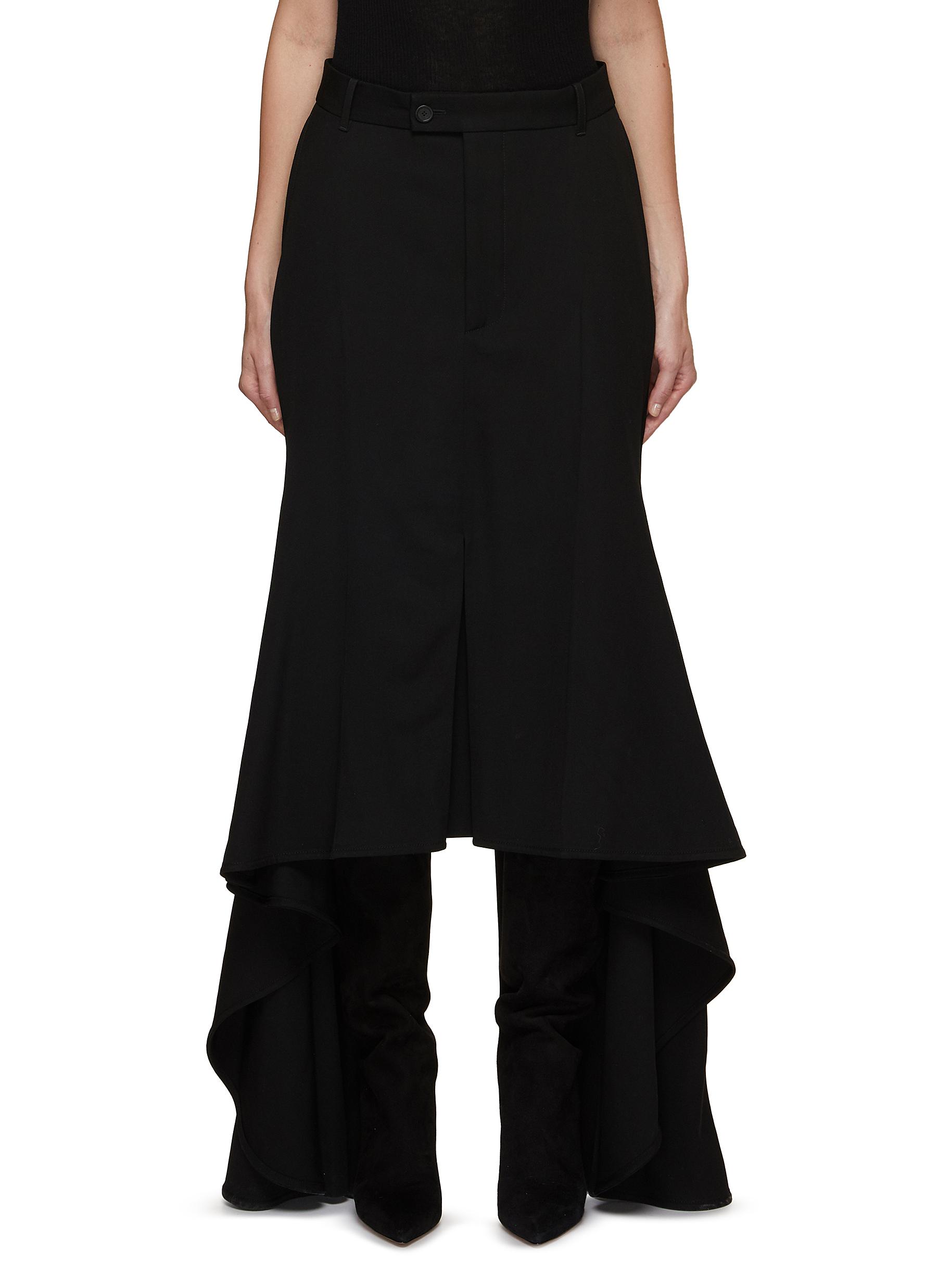 All Out Ruffled Pants, Black - N12H