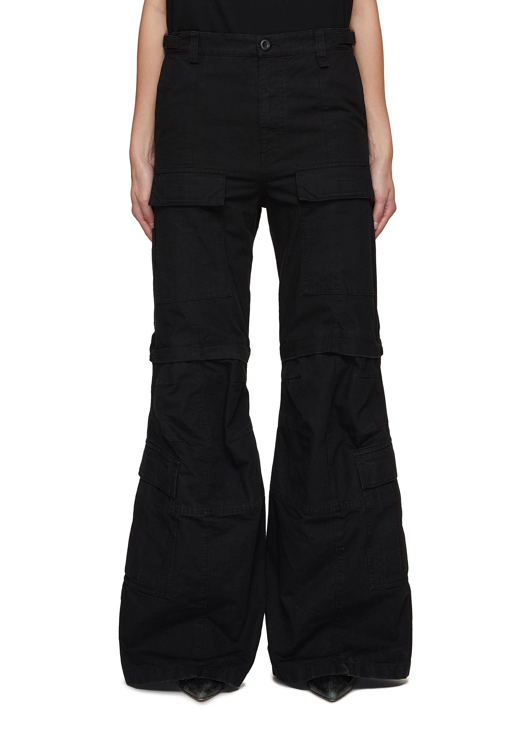 Garage Flare Cargo Pant W/ Belt in Green