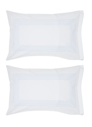 Main View - Click To Enlarge - CELSO DE LEMOS - Exquise Pillow Case Set of 2 — Sky Blue
