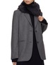 Front View - Click To Enlarge - KARL DONOGHUE - Shearling Slot Scarf