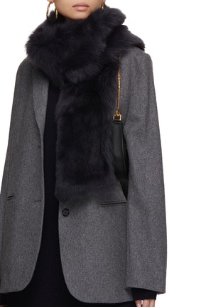 Figure View - Click To Enlarge - KARL DONOGHUE - Shearling Slot Scarf