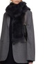 Figure View - Click To Enlarge - KARL DONOGHUE - Shearling Slot Scarf