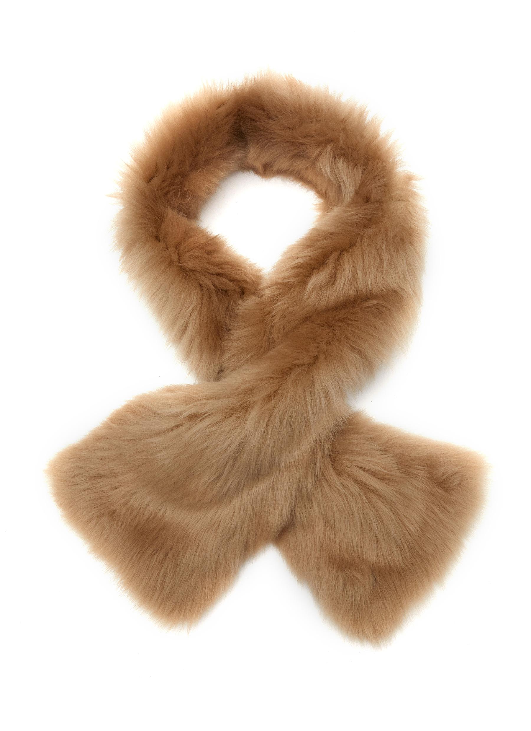 SHEARLING SLOT SCARF