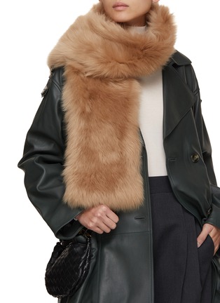 Figure View - Click To Enlarge - KARL DONOGHUE - Shearling Slot Scarf