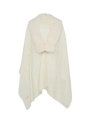 Main View - Click To Enlarge - KARL DONOGHUE - Shearling Collar Cashmere Shawl
