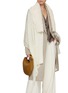 Figure View - Click To Enlarge - KARL DONOGHUE - Shearling Collar Cashmere Shawl
