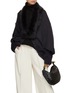 Figure View - Click To Enlarge - KARL DONOGHUE - Toscana Shearling Collar Double Felted Shrug