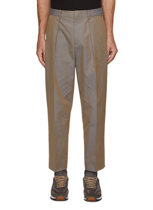Main View - Click To Enlarge - TOMORROWLAND - Pleated Pressed Crease Tapered Pants