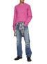 Figure View - Click To Enlarge - FRAME - Distressed Boxy Cut Jeans