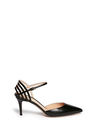 Main View - Click To Enlarge - GIANVITO ROSSI - Cutout leather d'Orsay pumps