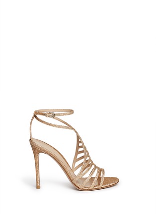 Main View - Click To Enlarge - GIANVITO ROSSI - Caged glitter sandals