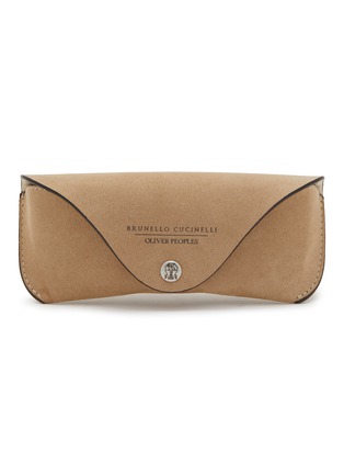 Detail View - Click To Enlarge - BRUNELLO CUCINELLI - x Oliver Peoples Metal Pillow Sunglasses