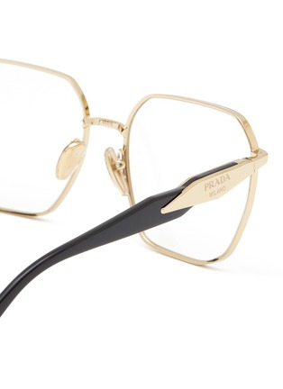 Detail View - Click To Enlarge - PRADA - Metal Geometric Optical Glassess