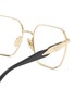 Detail View - Click To Enlarge - PRADA - Metal Geometric Optical Glassess