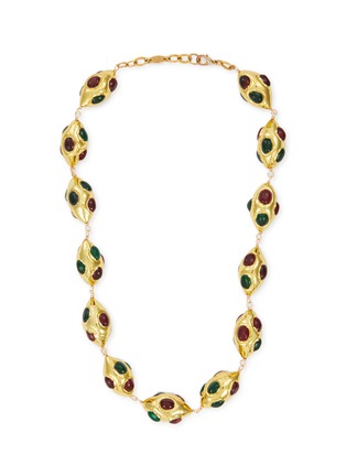 Main View - Click To Enlarge - LANE CRAWFORD VINTAGE ACCESSORIES - Chanel Chunky Red Green Gripoix Necklace