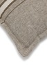 Detail View - Click To Enlarge - DE LE CUONA - Haiku Fringe Linen Cushion — Bark