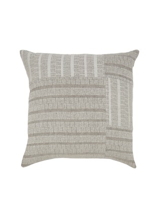 Main View - Click To Enlarge - DE LE CUONA - Stampede Patchwork Linen Cushion — Fossil