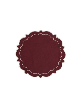 Main View - Click To Enlarge - MAISON MARGAUX - Abigail Linen Cotton Blend Placemat Set of 2 — Burgundy