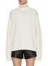 Main View - Click To Enlarge - THE FRANKIE SHOP - Rhea Trapeze Wool Cotton Knit Sweater