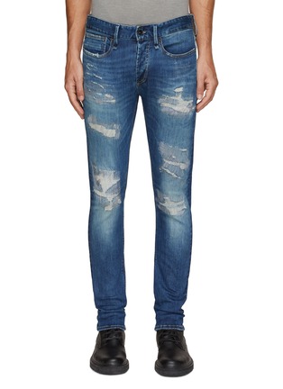 Main View - Click To Enlarge - DENHAM - Bolt Free Move Skinny Ripped Jeans