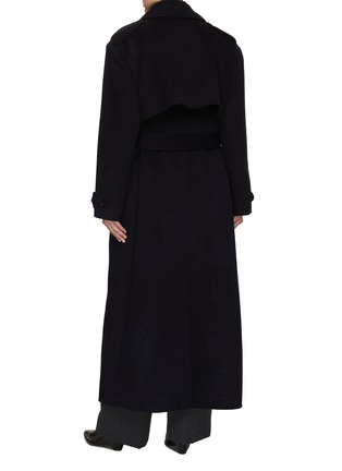 Back View - Click To Enlarge - THE FRANKIE SHOP - Nikola Double Breasted Wool Cashmere Trench Coat