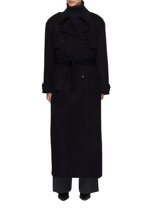 Main View - Click To Enlarge - THE FRANKIE SHOP - Nikola Double Breasted Wool Cashmere Trench Coat