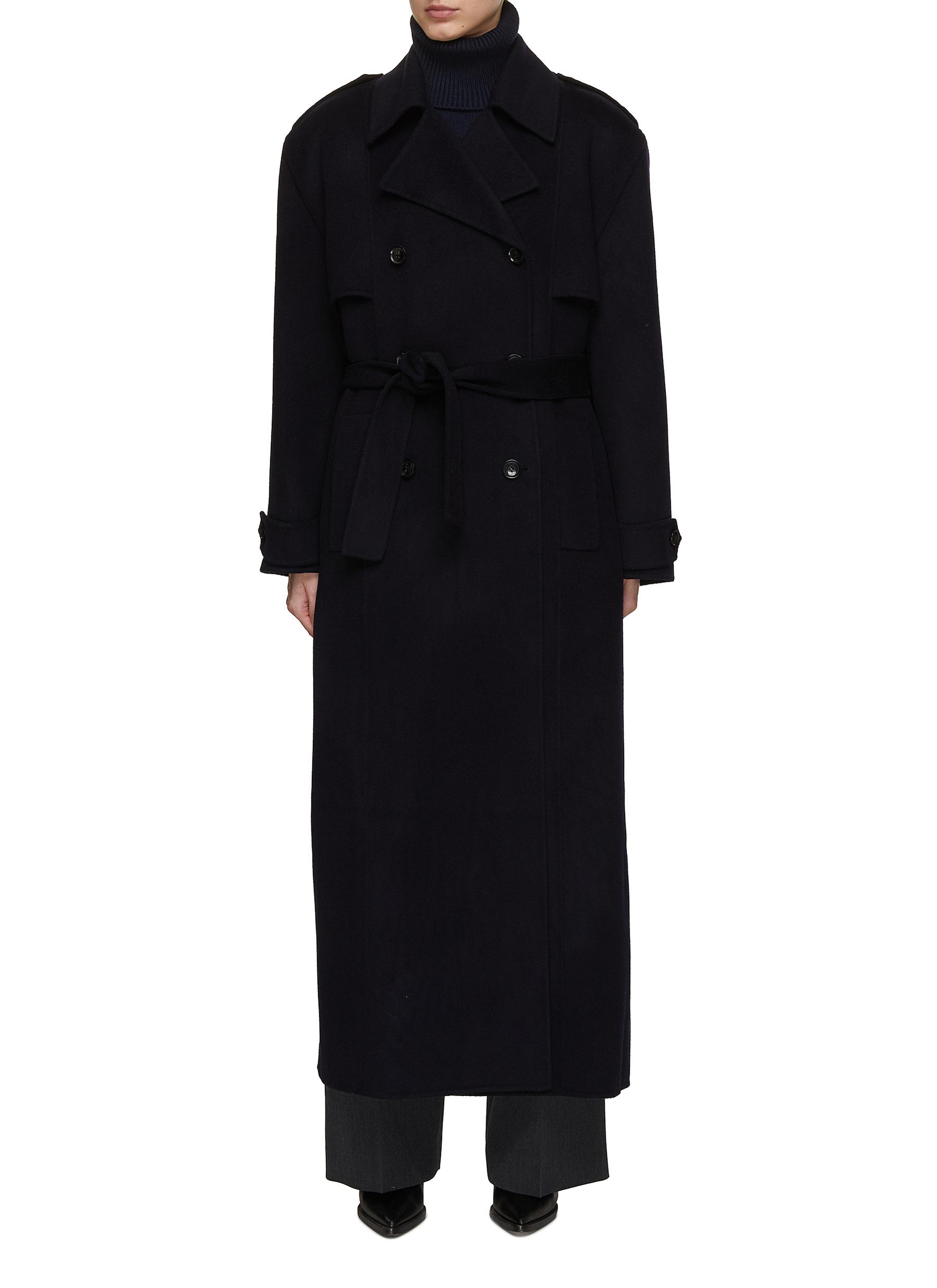 THE FRANKIE SHOP | Nikola Double Breasted Wool Cashmere Trench