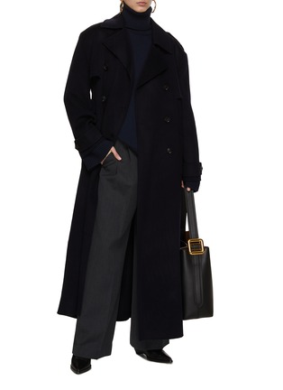 Figure View - Click To Enlarge - THE FRANKIE SHOP - Nikola Double Breasted Wool Cashmere Trench Coat
