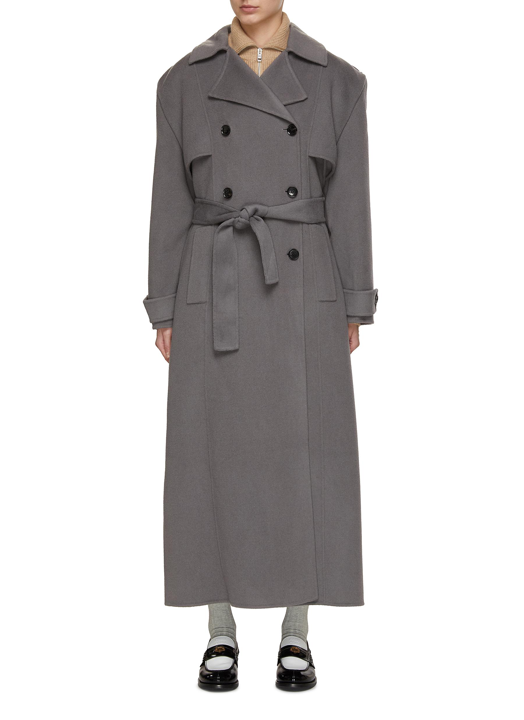 Nikola Double Breasted Wool Cashmere Trench Coat