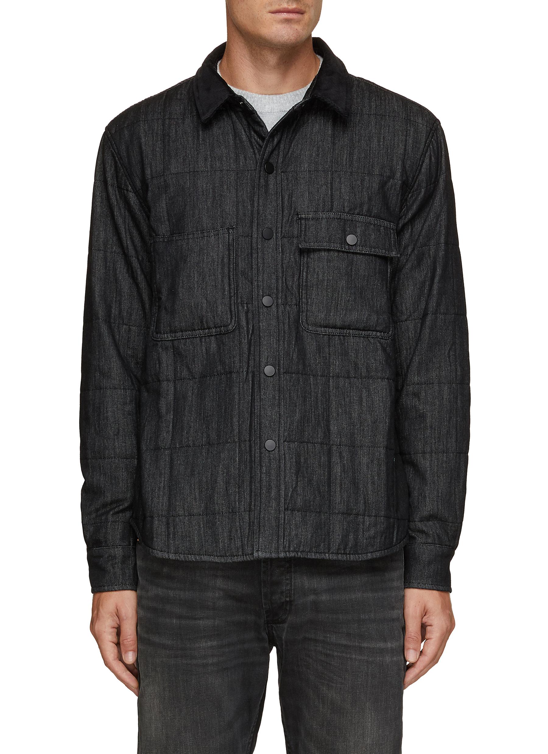 Quilted Corduroy Collar Overshirt Jacket