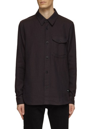 Main View - Click To Enlarge - DENHAM - Chest Pocket Flannel Overshirt