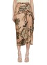 Main View - Click To Enlarge - BIYAN - Myrtle Printed Asymmetric Silk Skirt