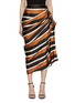 Main View - Click To Enlarge - BIYAN - Mae Side Ruffle Striped Silk Skirt