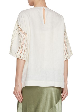 Back View - Click To Enlarge - BIYAN - Silo Cutwork Embellished Top