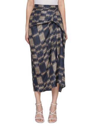 Main View - Click To Enlarge - BIYAN - Malaya Asymmetric Drape Silk Skirt