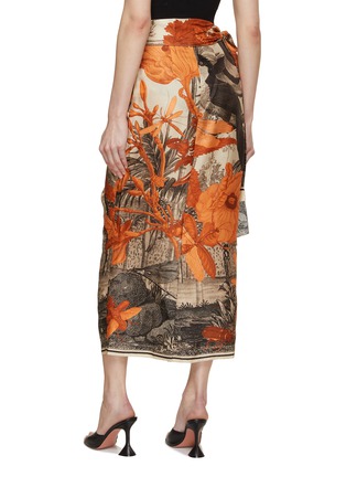 Back View - Click To Enlarge - BIYAN - Magali Jungle Print Silk Skirt